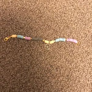 Homemade clay bead bracelet